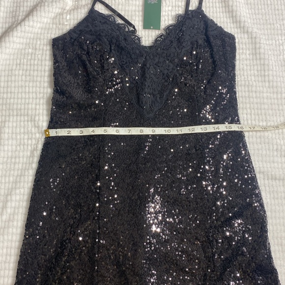 WILD FABLE Sequin Slip dress BLACK color spaghetti straps Size M - Picture 8 of 16